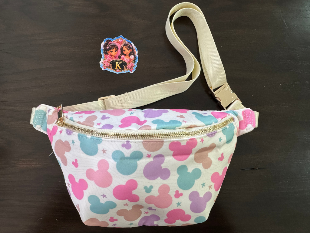 Pastel Mickey Heads Waist Bag