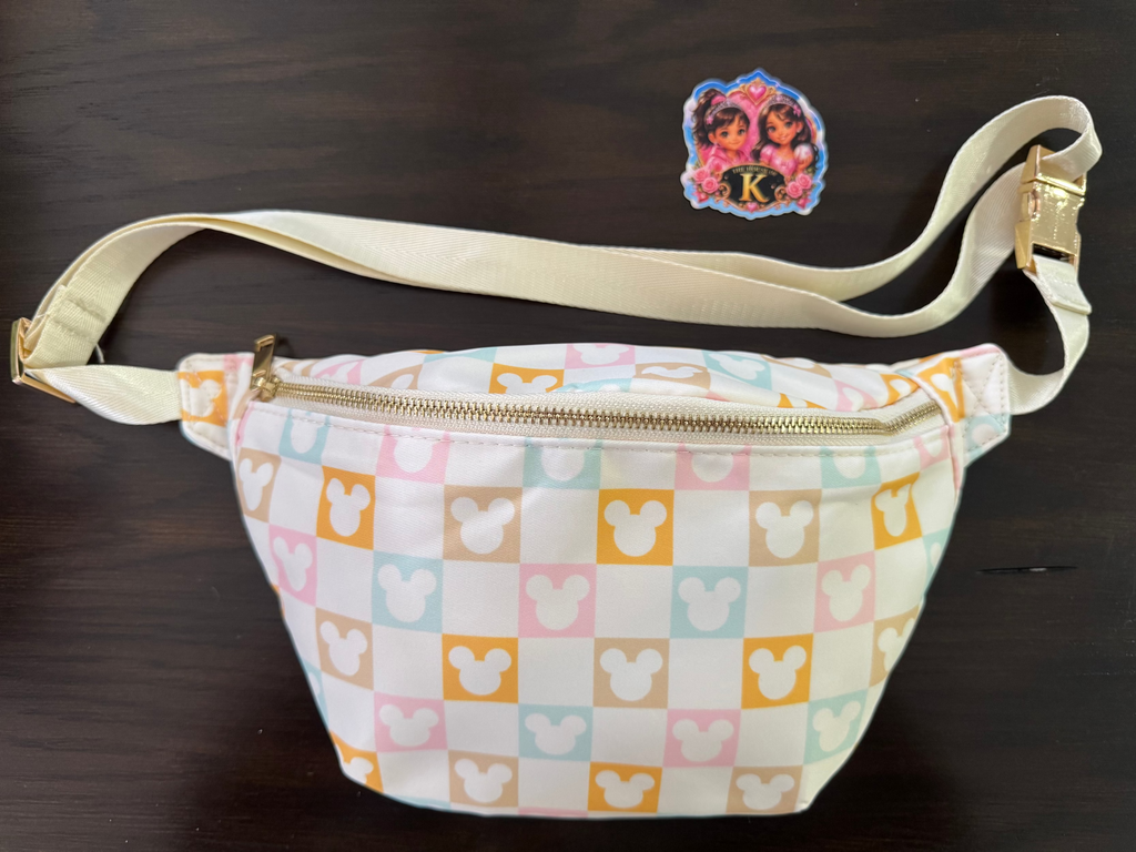 Yellow Vintage Mickey Checkered Bag