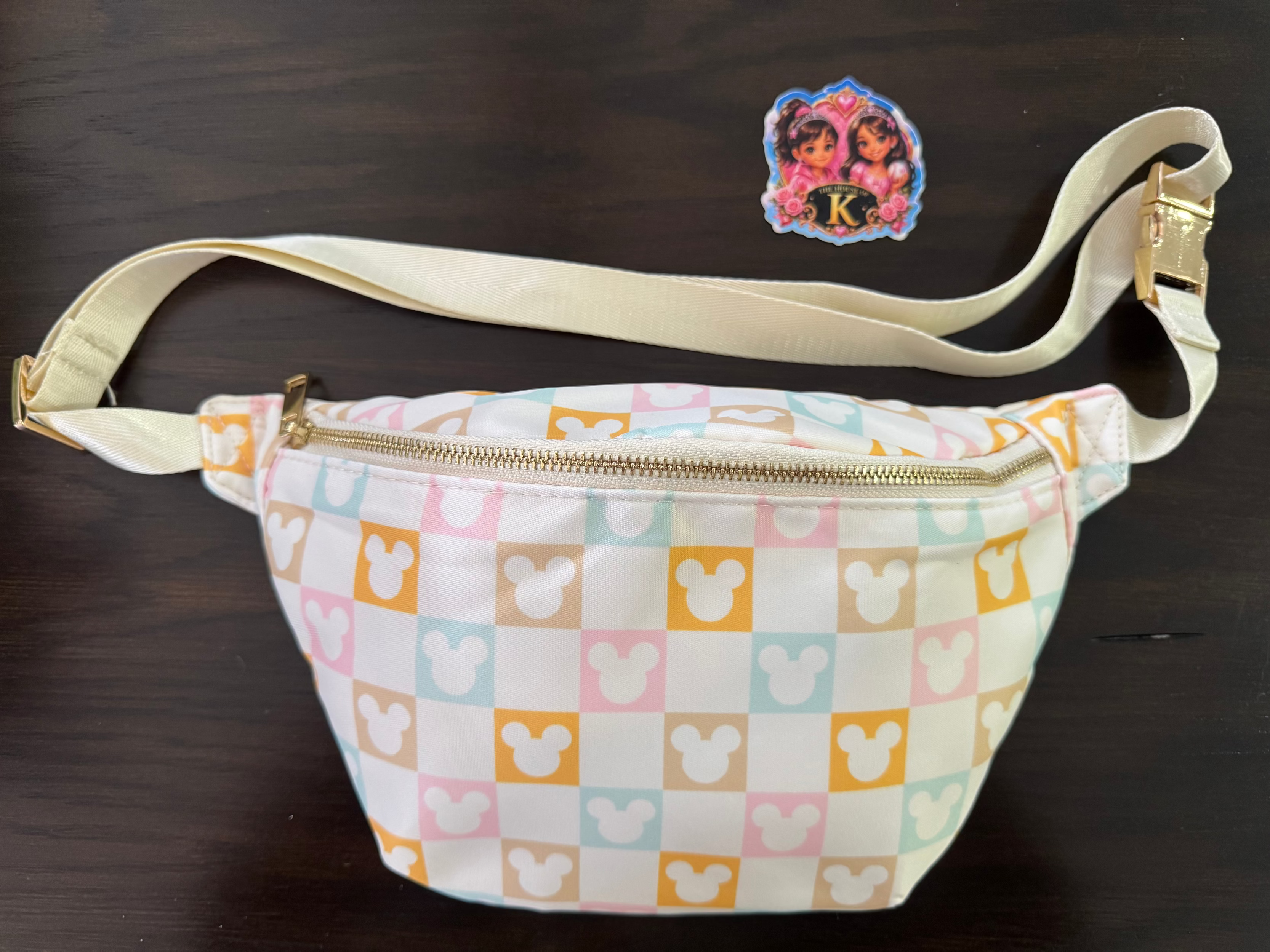 Yellow Vintage Mickey Checkered Bag