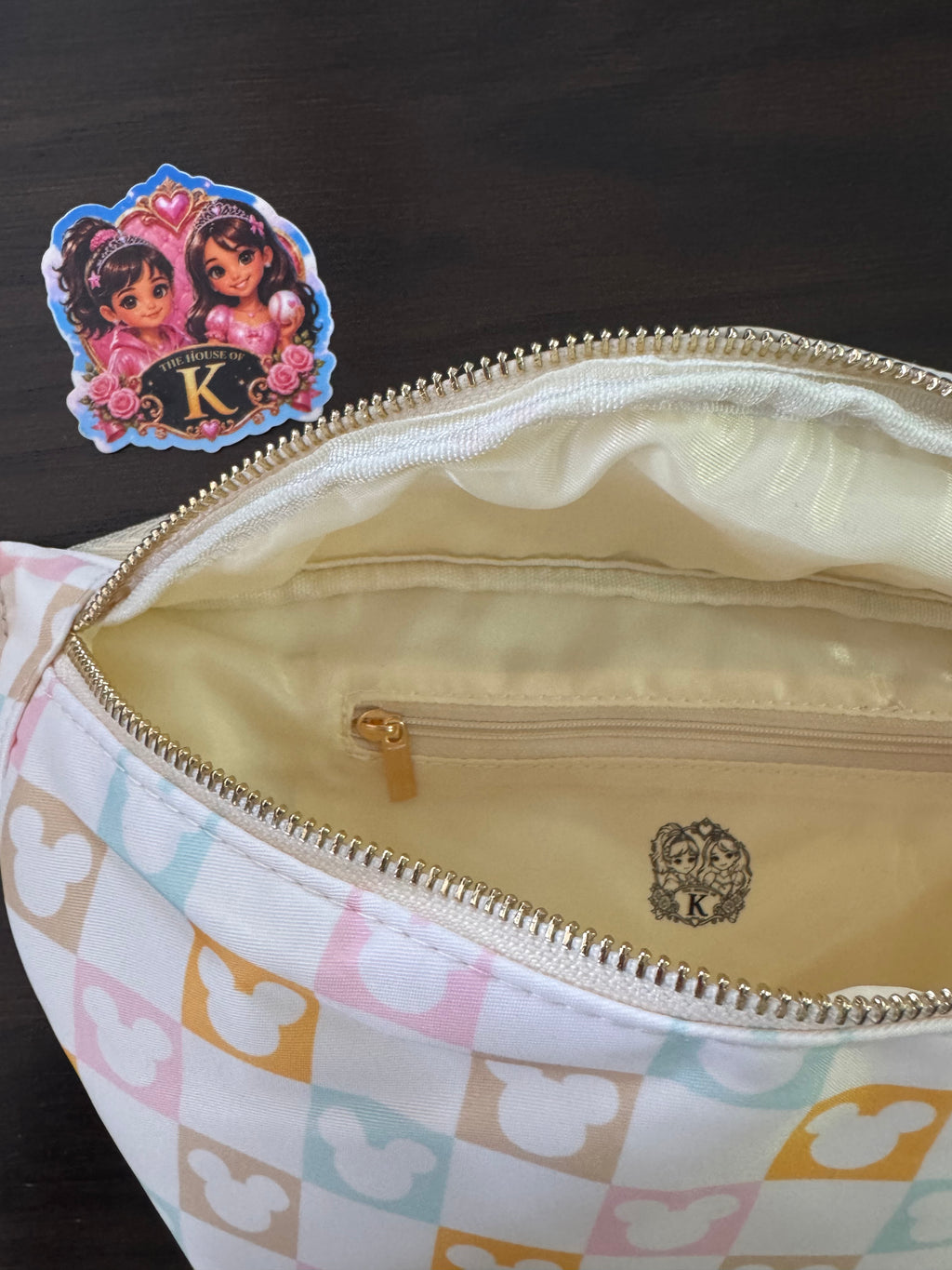 Yellow Vintage Mickey Checkered Bag