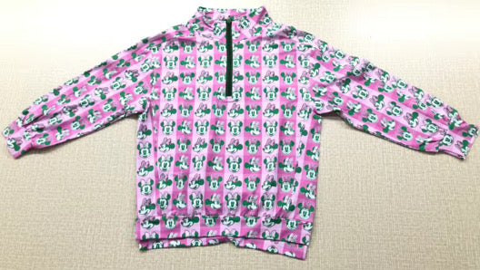 Minnie Green & Pink Checkered Sweater & Skirt Set